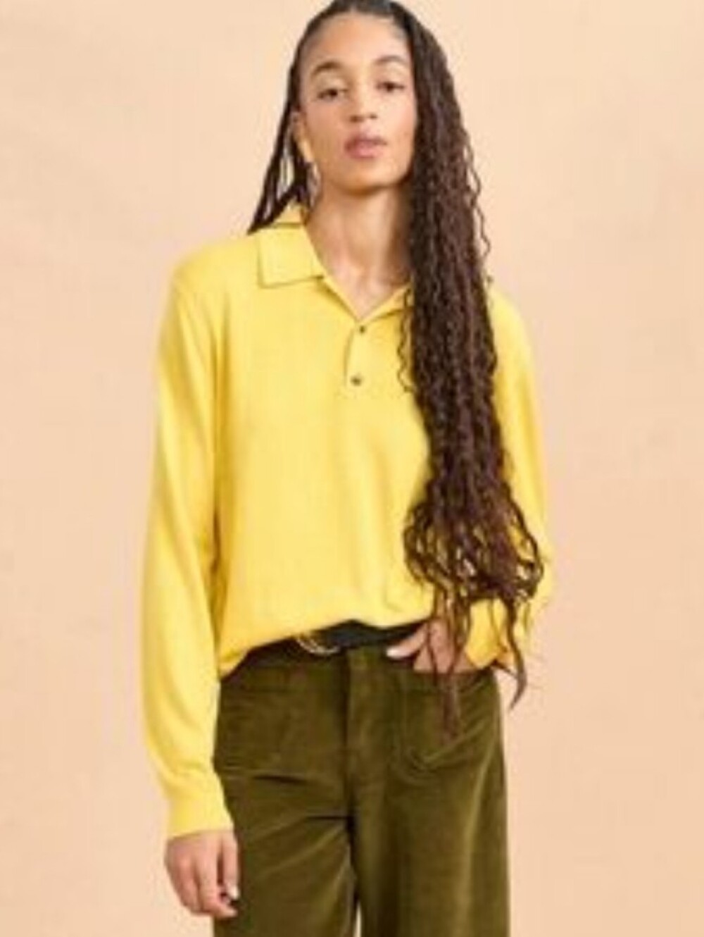 La Ligne Top, Size M, Yellow, Silk, Cashmere, Wool Blend